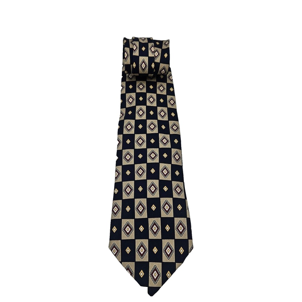 Brooks Brothers‎ Makers  Multicolored  Diamond Pattern Tie 100% Silk Made in USA